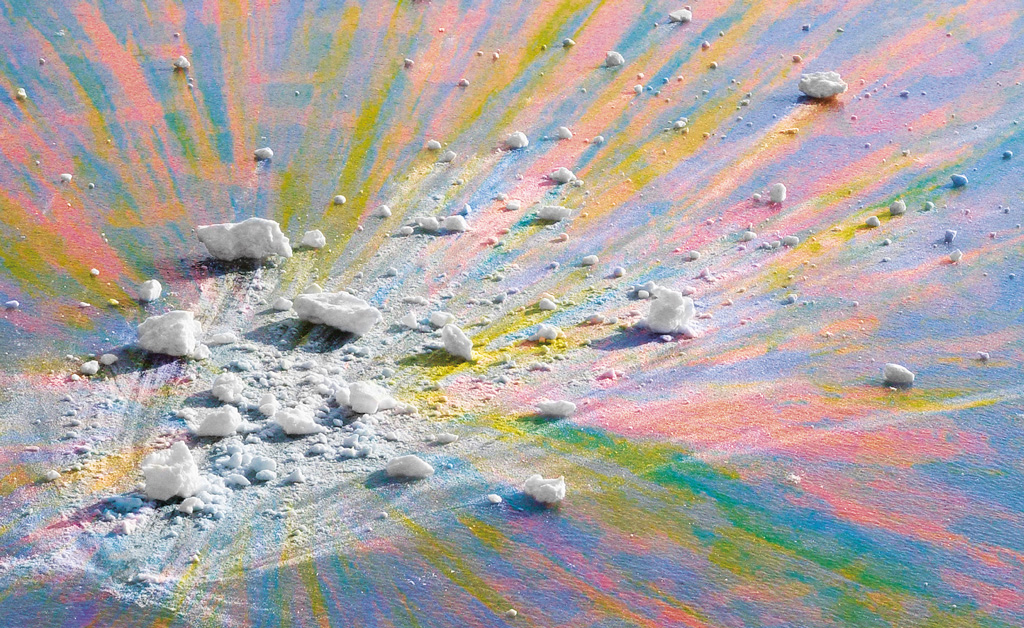 Systemischer Schneeball nach Schneefall zum Urknall
